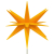 Gwiazda morawska LED na kołku, składana, żółta, 57 cm