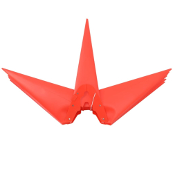 Gwiazda morawska LED na kołku, składana, czerwona, 57 cm