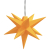Sznur świecących gwiazdek morawskich, 10 LED, żółte, 10 cm