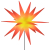 Gwiazdy morawskie LED z prętami, 3 szt., czerwone, 35 cm