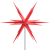 Gwiazdy morawskie LED z prętami, 3 szt., czerwone, 35 cm