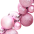 Girlanda z bombek choinkowych, różowa, 175 cm, polistyren
