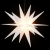 Gwiazda morawska z LED, składana, biała, 57 cm