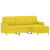 3-osobowa sofa z podnóżkiem, jasnożółty, 180 cm, tkaniną
