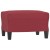 3-osobowa sofa z podnóżkiem, winna czerwień, 180 cm, ekoskóra