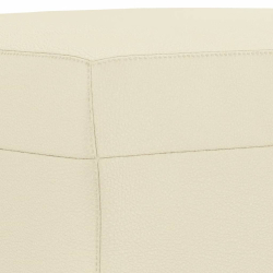 4-osobowa sofa z poduszkami, kremowa, sztuczna skóra