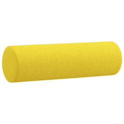 3-osobowa sofa z poduszkami, żółta, 180 cm, tkanina