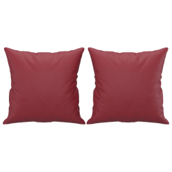 2-os. sofa z poduszkami, winna czerwień, 120 cm, sztuczna skóra