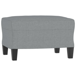 3-osobowa sofa z podnóżkiem, jasnoszara, 180 cm, tkaniną