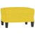 3-osobowa sofa z podnóżkiem, jasnożółty, 180 cm, tkaniną