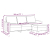 3-osobowa sofa z podnóżkiem, jasnożółty, 180 cm, tkaniną
