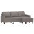 3-osobowa sofa z podnóżkiem, taupe, 180 cm, tkaniną