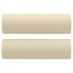 2-osobowa sofa z poduszkami, kremowa, 140 cm, tkanina