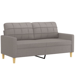 3-cz. komplet wypoczynkowy z poduszkami, taupe, tkanina