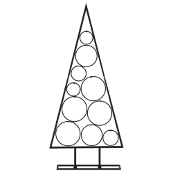 Metalowa choinka świąteczna, do dekoracji, czarna, 90 cm