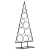 Metalowa choinka świąteczna, do dekoracji, czarna, 90 cm