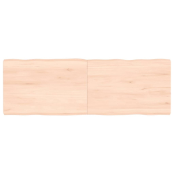 Blat stołu, 120x40x6 cm, surowy, lity dąb z naturalną krawędzią