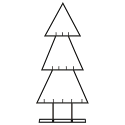 Metalowa choinka świąteczna, do dekoracji, czarna, 60 cm