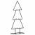 Metalowa choinka świąteczna, do dekoracji, czarna, 60 cm