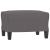 3-osobowa sofa z podnóżkiem, szary, 180 cm, sztuczna skóra