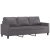 3-osobowa sofa z podnóżkiem, szary, 180 cm, sztuczna skóra
