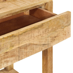 Stolik konsolowy z 2 szufladami, 110x35x75 cm, drewno z odzysku