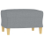 3-osobowa sofa z podnóżkiem, jasnoszara, 180 cm, tkaniną
