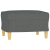 3-osobowa sofa z podnóżkiem, ciemnoszary, 180 cm, tkaniną