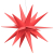 Gwiazdy morawskie z LED, 3 szt., składane, czerwone, 100 cm
