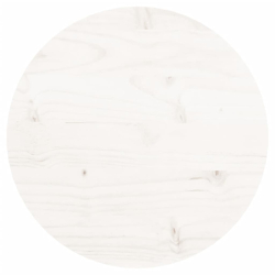 Blat stołu, okrągły, biały, Ø30x3 cm, lite drewno sosnowe