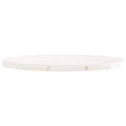 Blat do stołu, okrągły, biały, Ø70x3 cm, lite drewno sosnowe