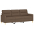 3-osobowa sofa z poduszkami, brązowa, 180 cm, tkanina