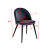 Venture Home Krzesła stołowe Velvet, 2 szt., poliester, czarne