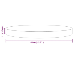 Blat stołu, okrągły, Ø40x3 cm, lite drewno sosnowe