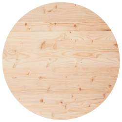Blat do stołu, okrągły, Ø80x3 cm, lite drewno sosnowe