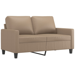 2-osobowa sofa z poduszkami, cappuccino, sztuczna skóra