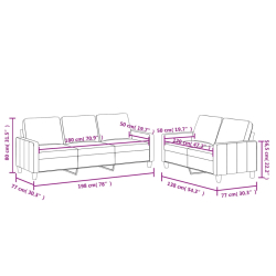2-osobowa sofa z poduszkami, cappuccino, sztuczna skóra