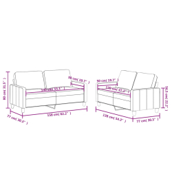 2-osobowa sofa z poduszkami, czarna, sztuczna skóra