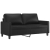2-osobowa sofa z poduszkami, czarna, sztuczna skóra