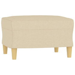 Sofa 3-osobowa, kremowa, 180 cm, tapicerowana tkaniną
