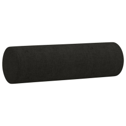 3-osobowa sofa z poduszkami, czarna, 180 cm, tkanina