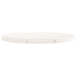 Blat do stołu, okrągły, biały, Ø60x3 cm, lite drewno sosnowe