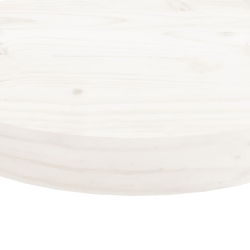 Blat do stołu, okrągły, biały, Ø60x3 cm, lite drewno sosnowe