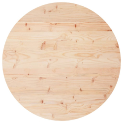 Blat do stołu, okrągły, Ø70x3 cm, lite drewno sosnowe