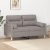 2-osobowa sofa z poduszkami, taupe, 120 cm, tkanina