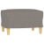 Fotel z podnóżkiem, taupe, 60 cm, obity tkaniną