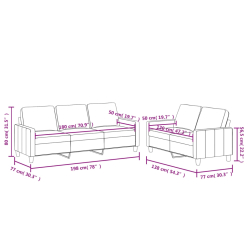 2-osobowa sofa z poduszkami, czarna, sztuczna skóra