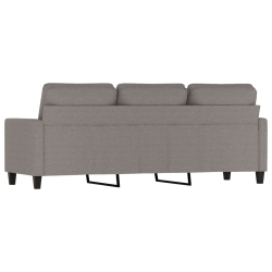 Sofa 3-osobowa, kolor taupe, 180 cm, tapicerowana tkaniną