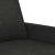 Sofa 2-osobowa, czarna, 120 cm, tapicerowana tkaniną