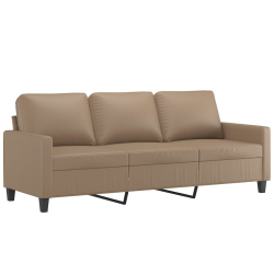 3-osobowa sofa, cappuccino, 180 cm, sztuczna skóra